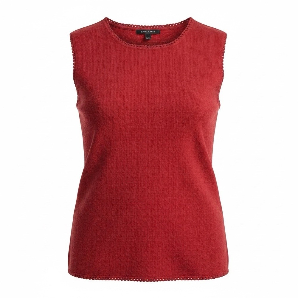 Banana‎ Republic Red Textured Sleeveless Top Size L